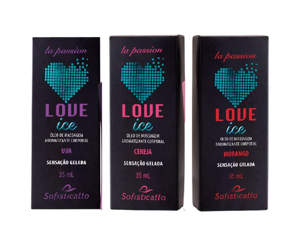 Kit 3 Óleos De Massagem Afrodisíaco Love Ice 35ml Sofisticatto