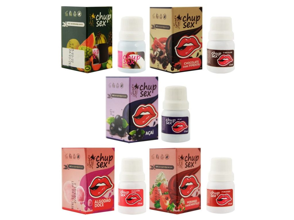 Kit 5 Geis Comestível Para Sexo Oral Chup Sex 15 Ml Secret Love