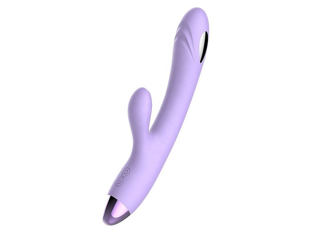 Vibrador Com Estimulador De Ponto G E Clitóris Recarregável Purple Fairy