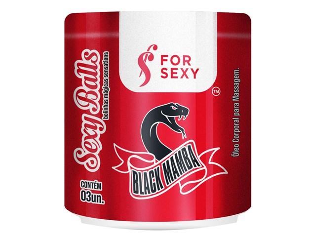 Bolinha Sexy Balls Funcional Black Mamba 03 Unidades For Sexy