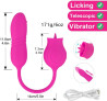 Vibrador Rosa Poderosa Silicone Estimulador clitris Lambendo Brinquedos Sexuais Feminino 15 Velocidades Zatla