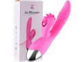 Vibrador com estimulador de sexo oral e aquecimento Hailey - Dibe