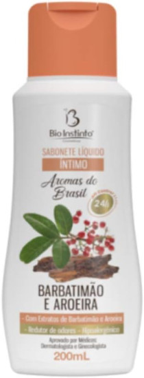 Sabonete ntimo Barbatimo e Aroeira 200ml - Bio Instinto