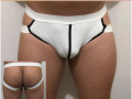 Cueca Jockstrap branca com detalhes - Hot Brasil 