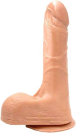 PROTESE PENIS MACICA COM COM ESCROTO E VENTOSA - 17 CMS X 4 CMS - SEXTOYONLINE