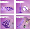 Kit 6 plug anais prpura silicone plug anais feminino plug anais sexe Toys Sexy Toys para Adultos