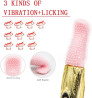 Vibrador feminino clitris chupador Vibrador Feminino Lngua Lambedor de Clitris e Mamilos Velocidades