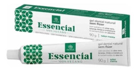 kit Creme dental Essencial Akmos vegano natural sem fluor refrescante 90g 6 unid