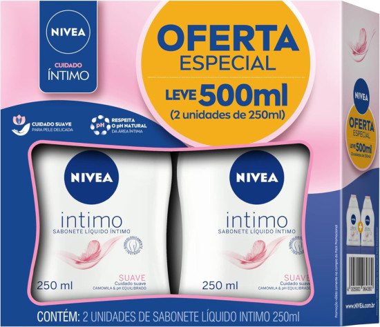 Sabonete ntimo Nivea Duopack Suave 250Ml, Nivea