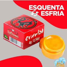 ORIENTAL SPRAY - VERSAO POMADA - CREME - 4G HOT FLOWERS - ESQUENTA E ESFRIA - SEXTOYONLINE