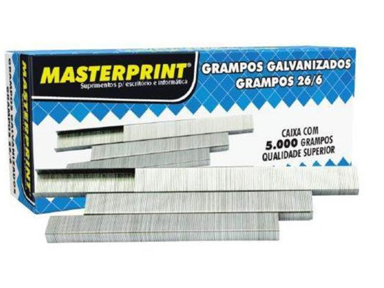 Grampo Galvanizado 5000 unidades (26/6) - Masterprint