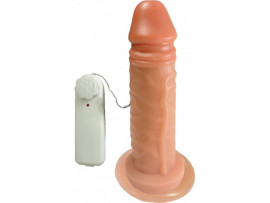 Prtese Garanho 6A com ventosa e vibrador 14,5 x 4,0 cm - Prazer e Cia