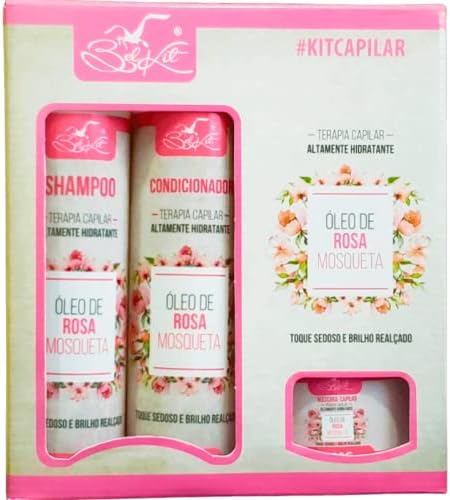 Belkit Rosa Mosqueta - Kit Terapia Capilar Hidratante (4 Produtos)