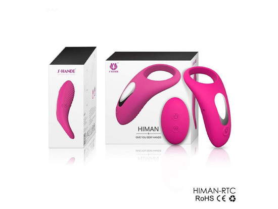 Anel peniano com vibrador recarregvel com controle Himan - Importado