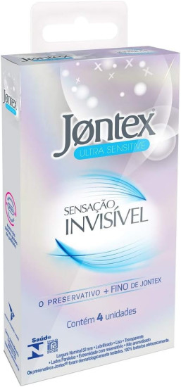 Preservativo Camisinha Jontex Sensao Invisvel - 4 unidades, Jontex