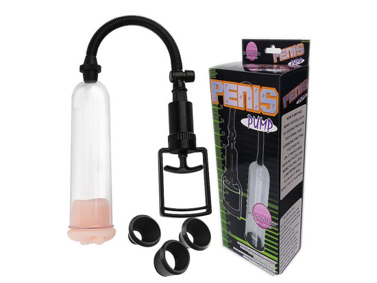 Bomba peniana manual - com 3 anis + vagina de silicone