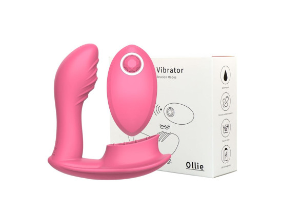 Vibrador com estimulador de clitris Ollie - Recarregvel e com 10 modos de vibrao