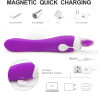 Vibrador Silicone vibradoris feminino, Vibrador Flor Rosa Ponta Dupla Funo Sugador e Aquecimento prpura vibradoris feminino sexualDA3