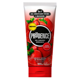 GEL LUBRIFICANTE NTIMO SABOR E AROMA DE MORANGO 100G PRUDENCE