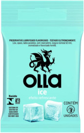 Olla Preservativo Camisinha Ice - 3 Unidades