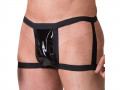 Cueca sensual em vinil preto - Sexy Fantasy 