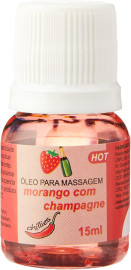 Kit Com 4 Gel De Massagem leo Lubrificante Beijvel Morango com Champagne Aquece Hot Esquenta Comestvel