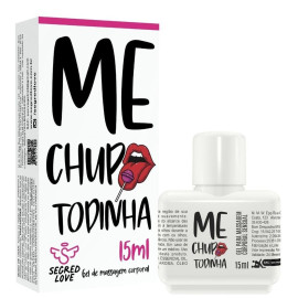 Me Chupa Todinha Gel Lubrificante Hot Beijvel Com Tatuagem 15Ml Segred Love 