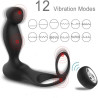 Plug Anal com vibrador e controle de 12 vibraes Importado Juguets