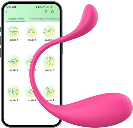 Vibrador Lophin Connect com Aplicativo Bluetooth para IOS ou Android 9 Estgios de Vibrao Original e Lacrado - Silicone Cirurgico - Resistente a Agua - Recarregavel USB - Silencioso - SEXTOYONLINE