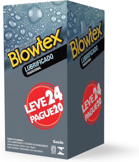 Blowtex Lubrificado Leve 24 Pague 20 unidades