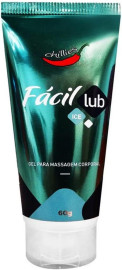 Fcil Lub Ice Gel para Massagem Corporal 60g Chillies Sensorial Umectao e Hidratao