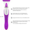 Vibrador Silicone vibradoris feminino, Vibrador Flor Rosa Ponta Dupla Funo Sugador e Aquecimento prpura vibradoris feminino sexualDA3