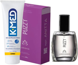 Kit Perfume ntimo Puzzy e Lubrificante ntimo k-MED 100g (Larissinha)