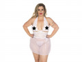 Camisola renda curta Plus Size (GG) - Pimenta Sexy  