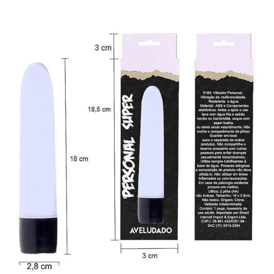 Vibrador Personal Toque Aveludado 17 X 2,5Cm Sexy Import