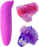 Kit Vibrador Feminino + Capa de Lingua + Dedeira Vibratria