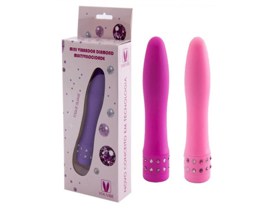 Vibrador personal de luxo com strass - Importado