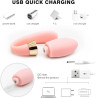 Vibrador Para Casal Recarregvel Com Controle Remoto Massageador Feminino Para o Clitris Crypl Sex Massager Vibrao Dupla Brinquedos Sexuais Com 7 Intensidades Em Silicone Estimulador Resistente Duplo