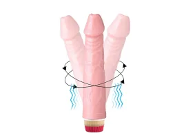 Pr�tese Real�stico com Vibrador Rotativo � pilha - 22,5 x 4,3 cm