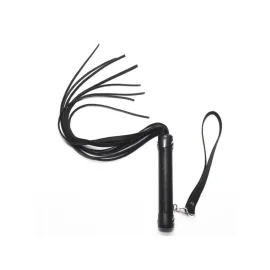 Chicote Luxo Preto Com Tiras 58Cm
