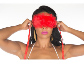 Venda olhos em pel�cia - Pimenta Sexy