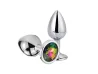 Plug de Metal com Joia em Formato de Cora��o Tamanho Pequeno (7,2 cm)