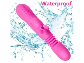 Vibrador Arya Telescopic Vai e Vem com Estimulador Rotativo de Clit�ris USB - VibraToy