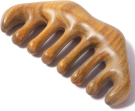 Pente de massagem Pente Loc Pente de madeira para couro cabeludo, massageador de cabea de madeira, pente Gua Sha para mulheres, pente de sndalo para homens