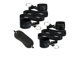 Kit Bondage com Algema, Tornozeleira e Venda - �xtase