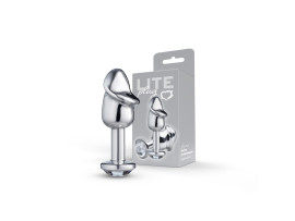 Plug Prata P�nis com Pedra Cristal Lite 8,2 x 2,86cm - Sexy Fantasy