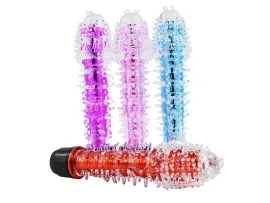 Vibrador Transl�cido com Capa Texturizada - VibraToy