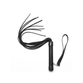 Chicote Luxo Preto Com Tiras 58Cm