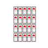 20 Lacre Adesivo Fecha Sacola 3X7Cm Corao / De: Para: