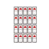 20 Lacre Adesivo Fecha Sacola 3X7Cm Cora��o / De: Para: